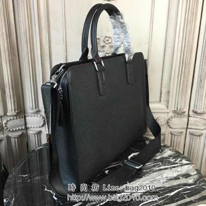 HERMES愛馬仕 最新款 原版牛皮 經典時尚 男士公事包 可手提斜挎 8813-1 JD1222